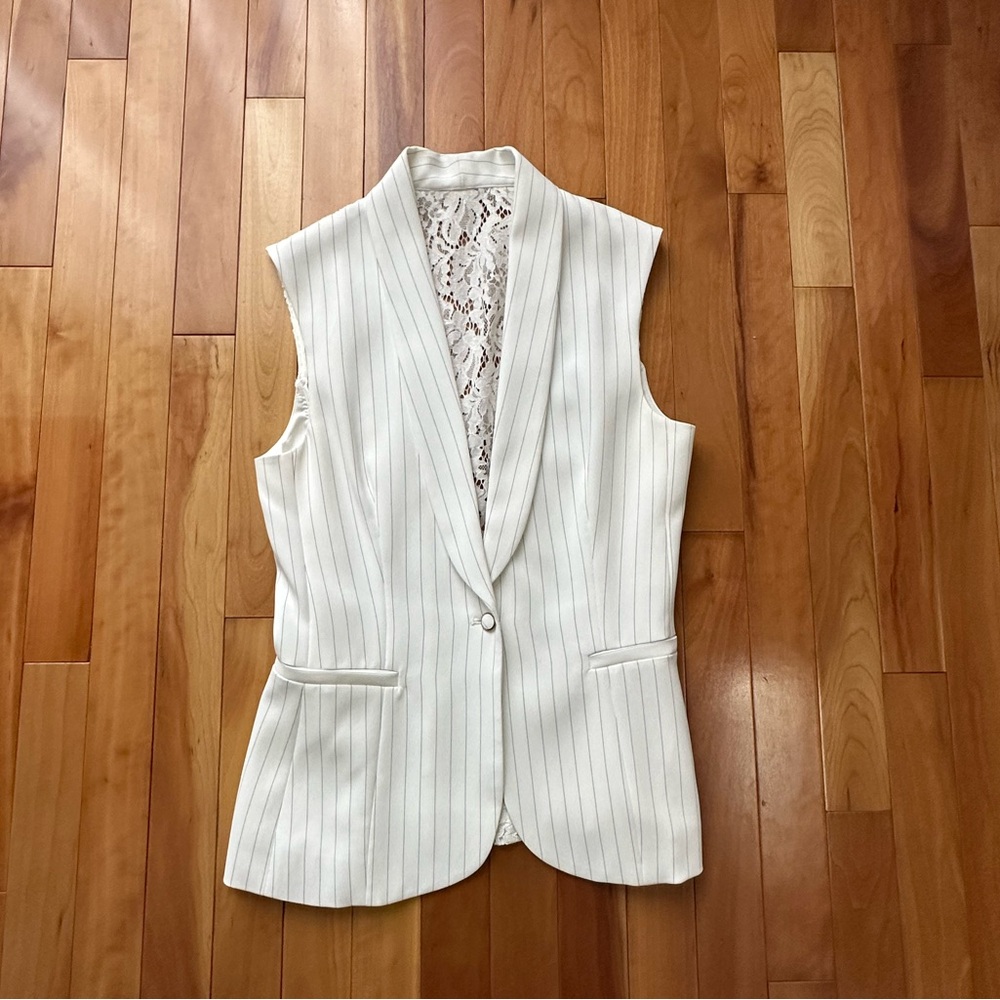 Marciano White Striped Vest!